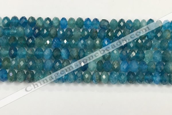 CAP625 15.5 inches 4*6mm faceted rondelle apatite beads