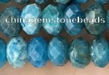 CAP656 15.5 inches 5*8mm faceted rondelle apatite gemstone beads