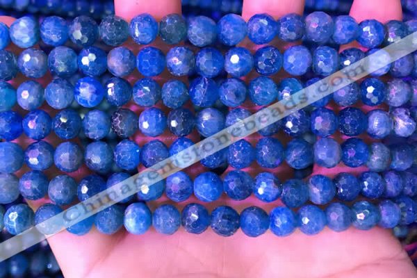 CAP658 15.5 inches 6mm faceted round apatite gemstone beads