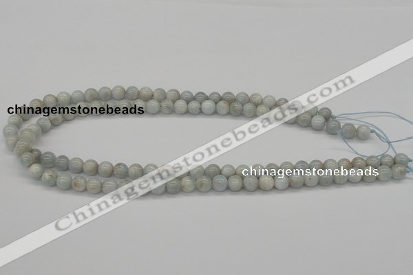 CAQ101 15.5 inches 6mm round AB grade natural aquamarine beads