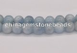 CAQ114 15.5 inches 4mm round AA grade natural aquamarine beads