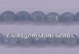 CAQ132 15.5 inches 7*10mm faceted rice natural aquamarine beads