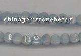 CAQ133 15.5 inches 6*6mm lantern natural aquamarine beads