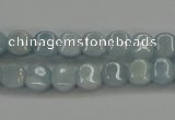 CAQ134 15.5 inches 7*7mm lantern natural aquamarine beads