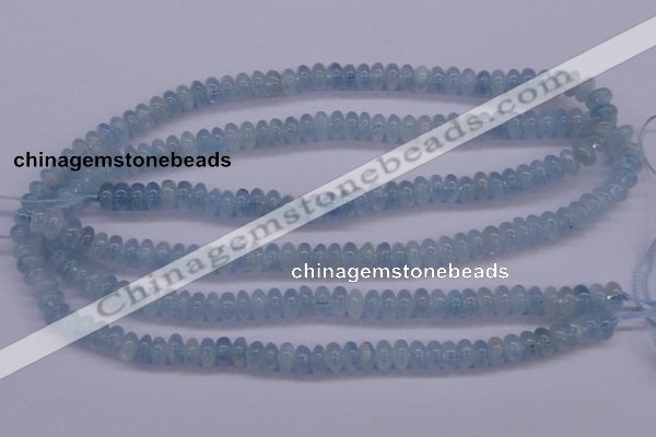 CAQ138 15.5 inches 3*6mm rondelle natural aquamarine beads