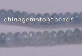 CAQ139 15.5 inches 5*8mm faceted rondelle natural aquamarine beads