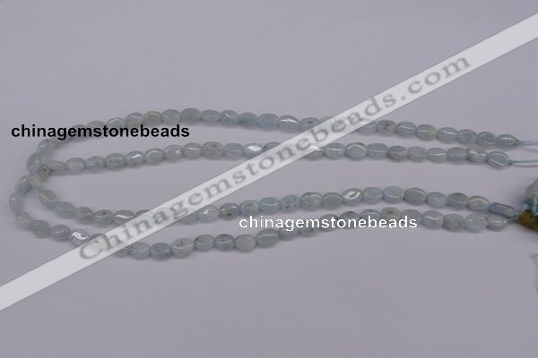 CAQ141 15.5 inches 6*8mm oval natural aquamarine beads wholesale