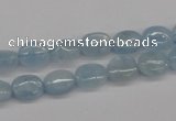 CAQ142 15.5 inches 8*10mm oval natural aquamarine beads wholesale