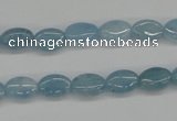 CAQ143 15.5 inches 8*10mm oval natural aquamarine beads wholesale