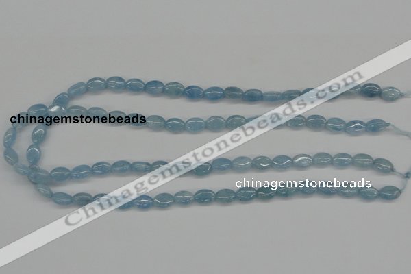 CAQ143 15.5 inches 8*10mm oval natural aquamarine beads wholesale