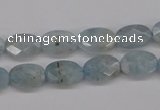 CAQ146 15.5 inches 8*12mm faceted oval natural aquamarine beads