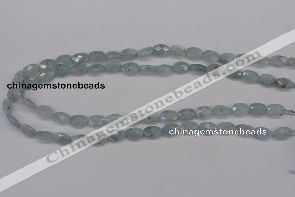 CAQ146 15.5 inches 8*12mm faceted oval natural aquamarine beads