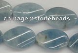 CAQ151 15.5 inches 18*25mm twisted oval natural aquamarine beads