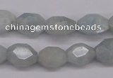 CAQ158 15.5 inches 12*14mm octagonal natural aquamarine beads