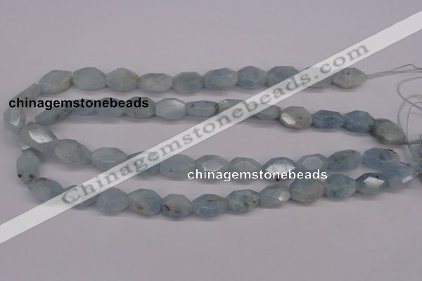 CAQ159 15.5 inches 12*16mm octagonal natural aquamarine beads