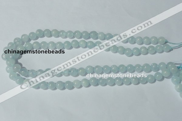 CAQ202 15.5 inches 10mm round natural aquamarine beads wholesale