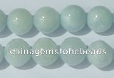 CAQ204 15.5 inches 13mm round natural aquamarine beads wholesale