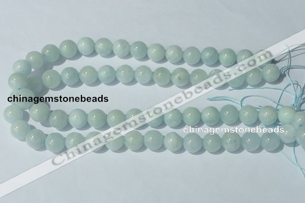 CAQ204 15.5 inches 13mm round natural aquamarine beads wholesale