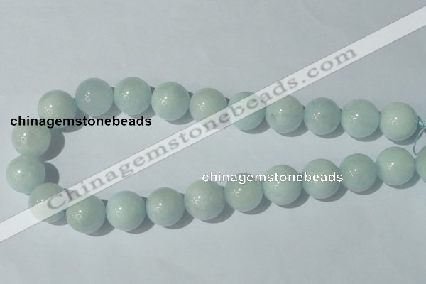 CAQ207 15.5 inches 18mm round natural aquamarine beads wholesale