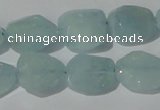 CAQ211 15.5 inches 16*18mm faceted nugget natural aquamarine beads