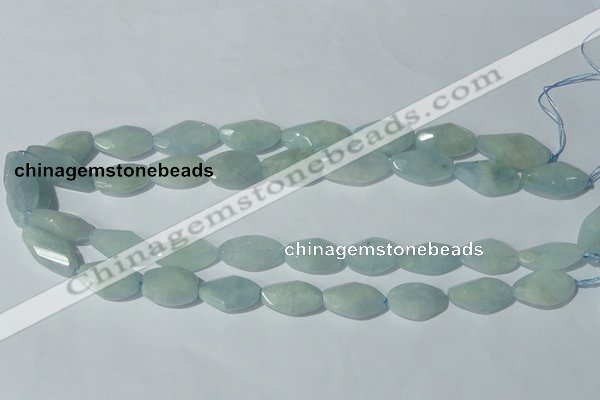 CAQ213 15.5 inches 14*22mm twisted natural aquamarine beads