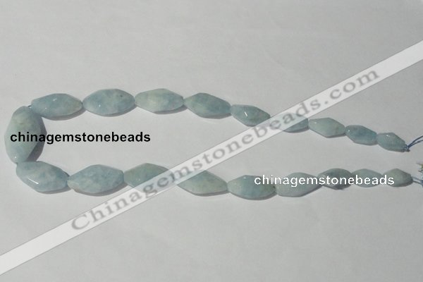 CAQ214 15.5 inches multi-size twisted natural aquamarine beads