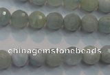 CAQ223 15 inches 8mm faceted round aquamarine beads wholesale