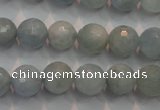 CAQ224 15 inches 10mm faceted round aquamarine beads wholesale
