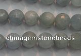 CAQ224 15 inches 10mm faceted round aquamarine beads wholesale