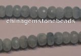 CAQ306 15.5 inches 5*8mm faceted rondelle natural aquamarine beads