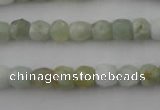 CAQ410 15.5 inches 7*8mm faceted nuggets natural aquamarine beads