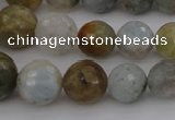 CAQ428 15.5 inches 6mm - 16mm faceted round natural aquamarine beads