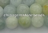 CAQ433 15.5 inches 10mm round natural aquamarine beads wholesale