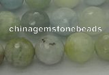 CAQ438 15.5 inches 10mm faceted round natural aquamarine beads