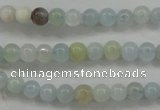 CAQ451 15.5 inches 4mm round aquamarine beads wholesale
