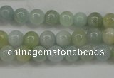 CAQ452 15.5 inches 6mm round aquamarine beads wholesale