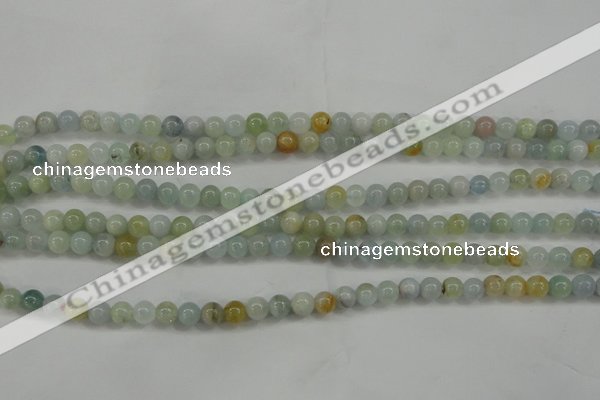 CAQ452 15.5 inches 6mm round aquamarine beads wholesale