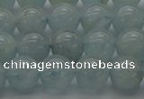 CAQ502 15.5 inches 8mm round natural aquamarine beads