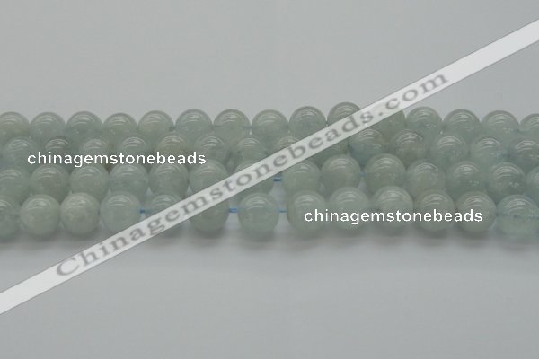 CAQ503 15.5 inches 10mm round natural aquamarine beads