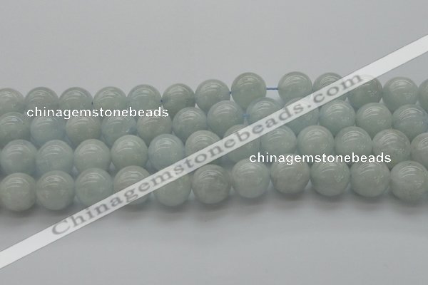 CAQ504 15.5 inches 12mm round natural aquamarine beads