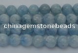 CAQ508 15.5 inches 4mm round A+ grade natural aquamarine beads