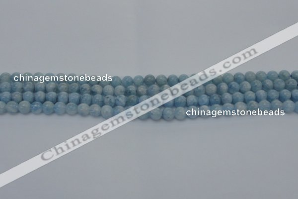 CAQ508 15.5 inches 4mm round A+ grade natural aquamarine beads