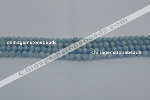 CAQ509 15.5 inches 6mm round A+ grade natural aquamarine beads