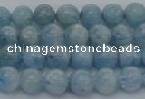 CAQ510 15.5 inches 7mm round A+ grade natural aquamarine beads