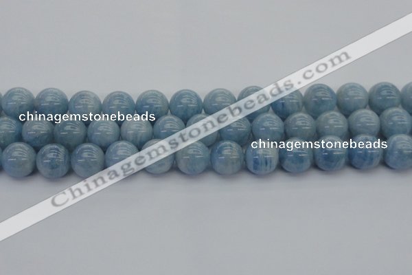 CAQ514 15.5 inches 14mm round A+ grade natural aquamarine beads