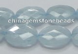 CAQ52 15.5 inches 15*20mm faceted oval natural aquamarine beads
