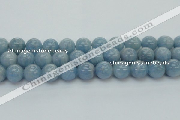 CAQ523 15.5 inches 14mm round AA grade natural aquamarine beads