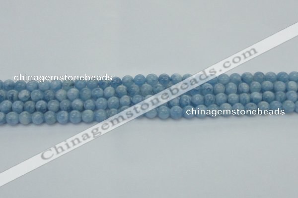 CAQ525 15.5 inches 4mm round AA+ grade natural aquamarine beads