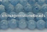 CAQ527 15.5 inches 6mm round AA+ grade natural aquamarine beads