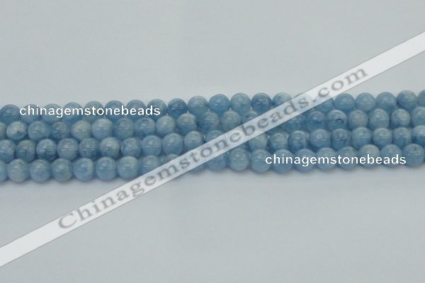 CAQ527 15.5 inches 6mm round AA+ grade natural aquamarine beads